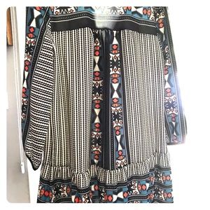 Flowy Tribal Print Boho Dress